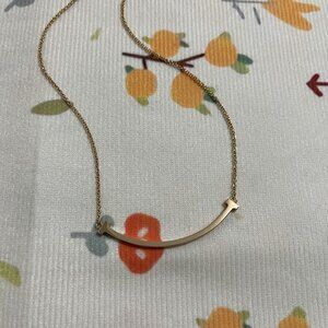 Tiffany & Co. Necklace T Smile Small 18K Gold